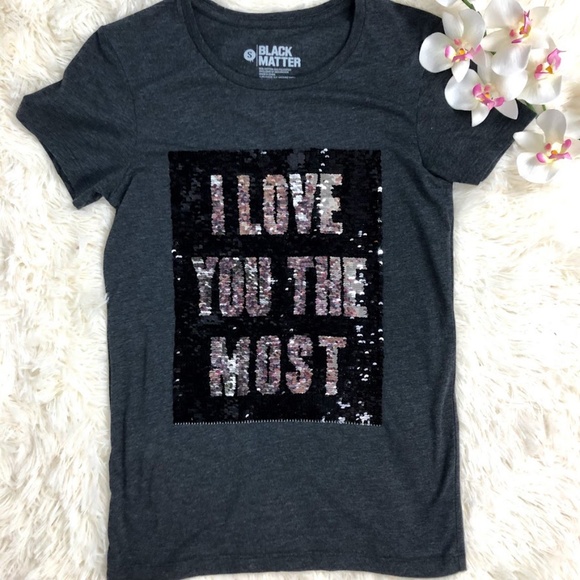 Hot Topic Tops - 3/$25 Hot Topic Reversible Sequins Graphic Tee S